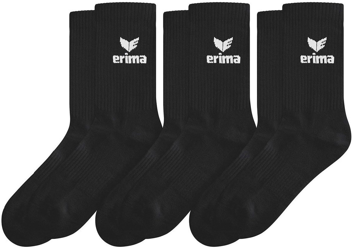 1200x846 Erima 3-Pack Sportsokken - Zwart | Maat: 43-46 - Afbeelding 1