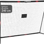 Voetbaldoel 240 x 160 cm - Groot Buitenspeelgoed voor Kinderen en Volwassenen - Snelle Montage - Voetbal Training Doel - Metaal - Zwart/Rood