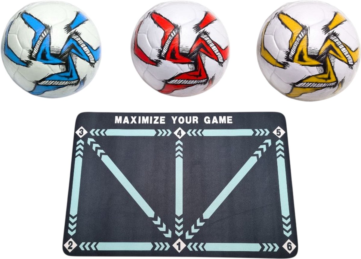 1200x860-4 Gabrys® 2 in 1 - Voetbalmat + {1 × Voetbal} - cadeau - verjaardagscadeau - Trainingsset voor Kinderen - Binnen & Buiten - Spelen - Speelplezier - training - sport - Trainingsmateriaal - Soccer - Junior - voetbal - Voetbal Tapijt - set - Afbeelding 1