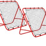 Set van 2 reboundnetten voor voetbal, stevig stalen buisframe met PE-net, ideaal voor balcontrole, passen, schieten en reflextraining