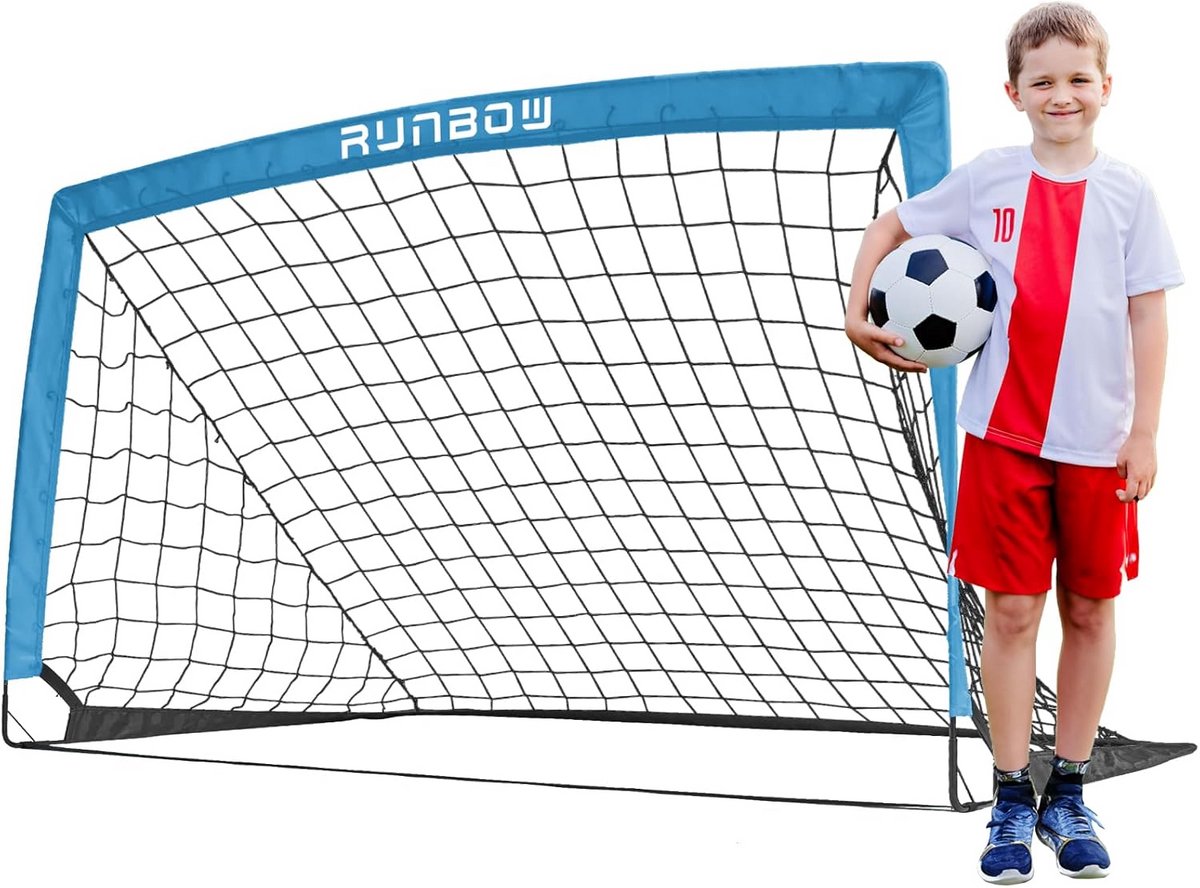 1200x888-1 Draagbaar Kinder Voetbaldoel 150x90 CM - Inclusief Draagtas - Afbeelding 1