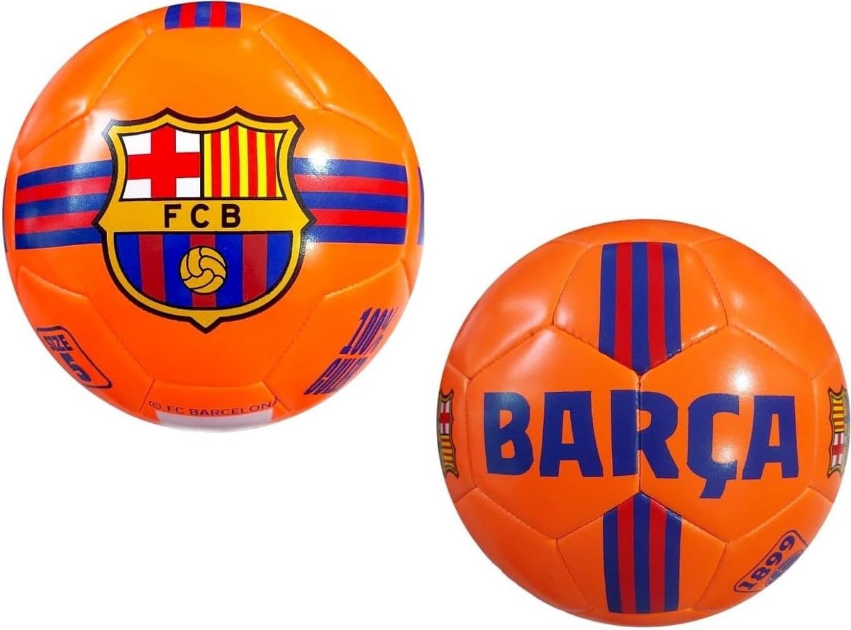 1200x889-4 Voetbal in Neonoranje, Officiële Clubkleuren - Afbeelding 1