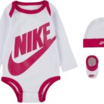 Nike Kids Futura Logo Set Met Lange Mouwen 3 Eenheden Wit 0-6 Months Jongens,Meisjes