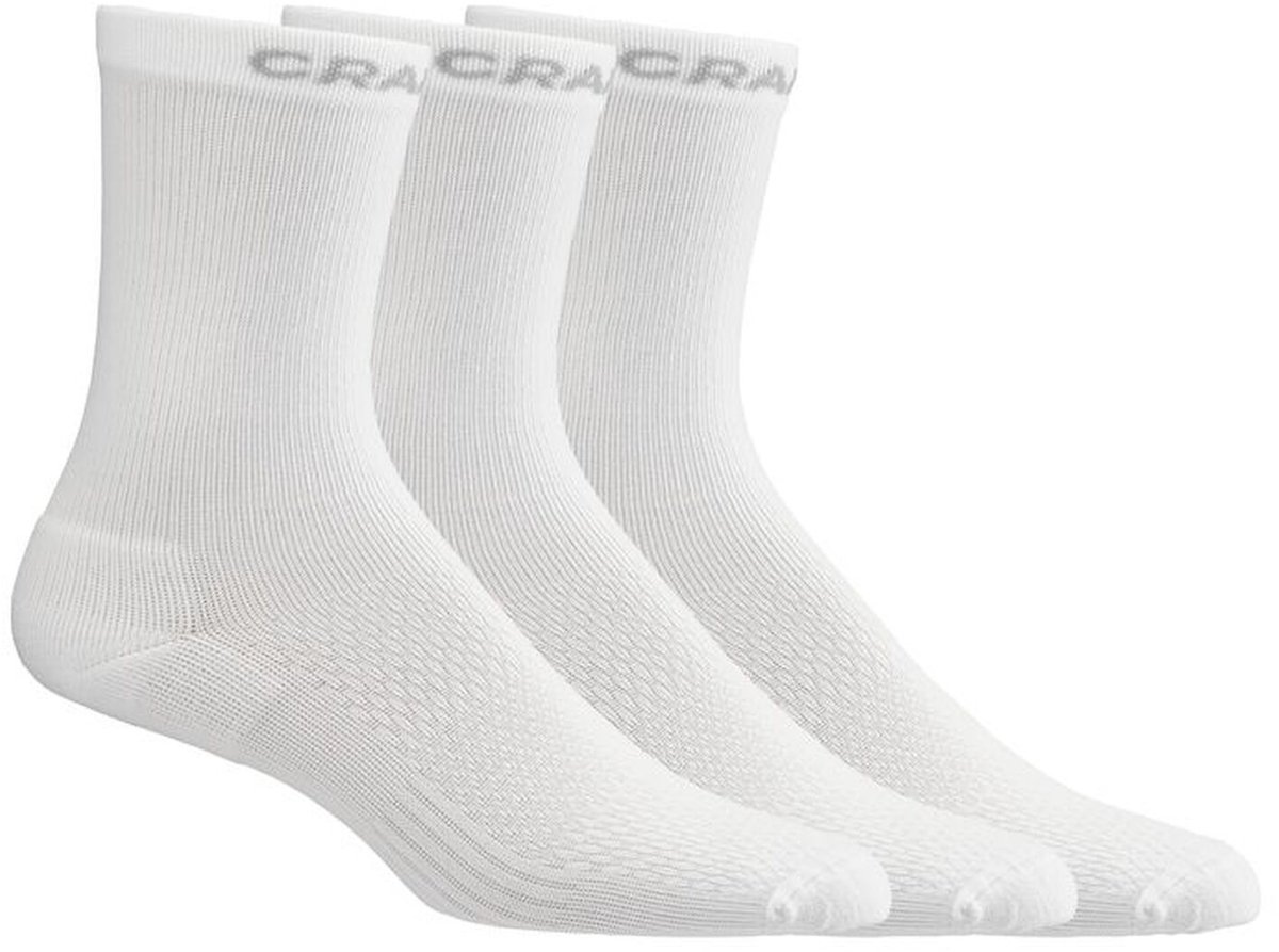 1200x893-2 CRAFT ACTIVE HIGH SOCK 3-PACK Unisex Sportsokken - Wit - Afbeelding 1