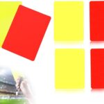 Geel en Rood Kaartenset voor Scheidsrechters - Sportaccessoires voor Voetbal, Basketbal en Schoolsporten (7.5 x 10.5 cm)