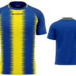 Sportshirt Givova Streep Koningsgeel Blauw - M