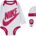 Nike Kids Futura Logo Set Met Lange Mouwen 3 Eenheden Wit 6-12 Months Jongens,Meisjes