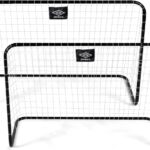 Dunlop Voetbaldoel 78 x 56 x 45 cm - Voetbaldoeltjes Set van 2 - Voetbalgoals voor kinderen - Snelle Montage - Voetbal Goal - Voetbal Training Goals Binnen en Buiten Gebruik - Kunststof - Zwart