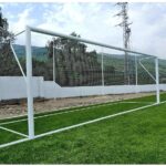 Paar vaste aluminium voetbaldoelen 11 120x100 mm