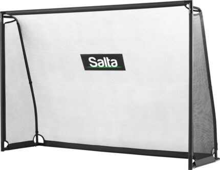 Salta Legend - Groot voetbaldoel inclusief trainingswand / doelwand / schietnet en grondankers - 300 x 200 x 90 cm - Voetbalgoal voor kinderen en volwassenen - Zwart - Voetbal training doel