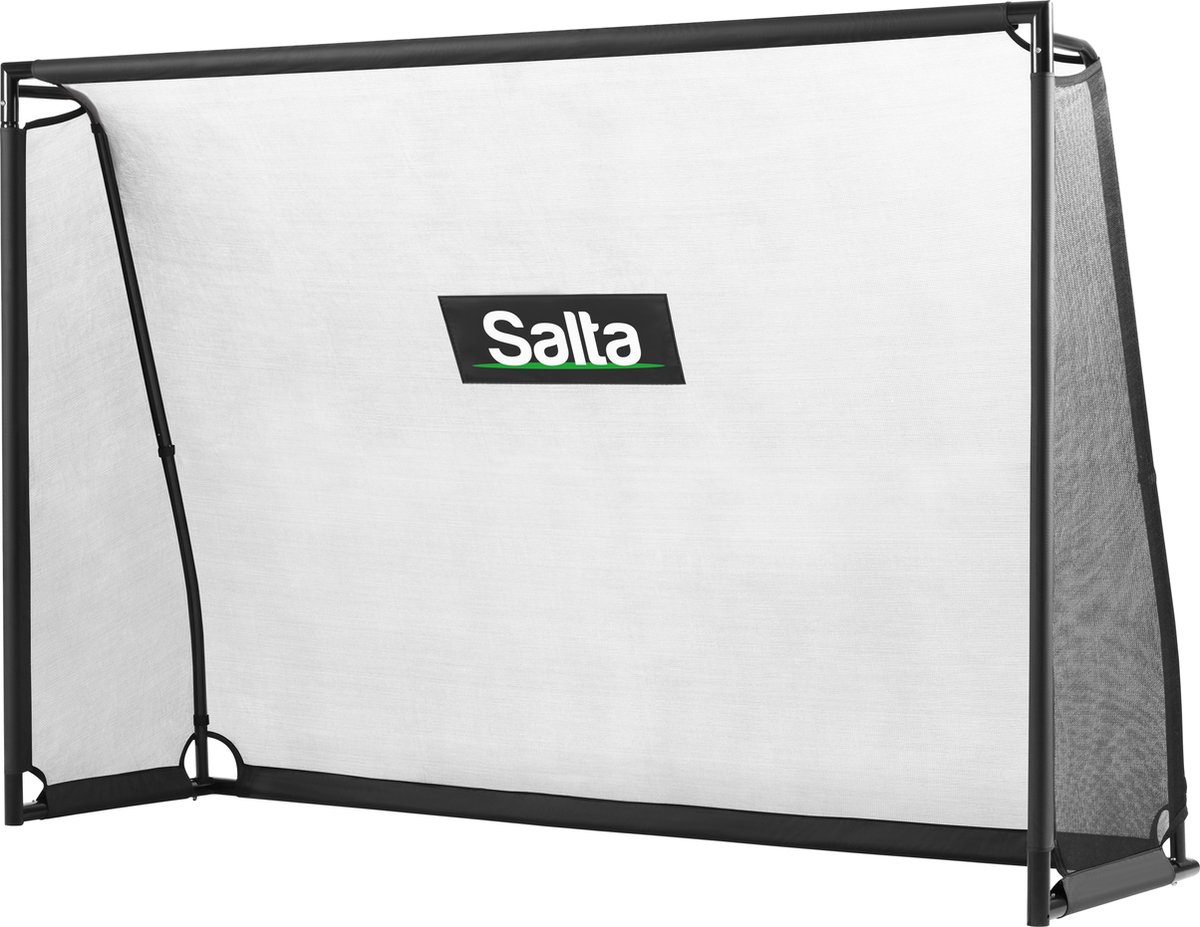 1200x927 Salta Legend - Groot voetbaldoel inclusief trainingswand / doelwand / schietnet en grondankers - 300 x 200 x 90 cm - Voetbalgoal voor kinderen en volwassenen - Zwart - Voetbal training doel - Afbeelding 1