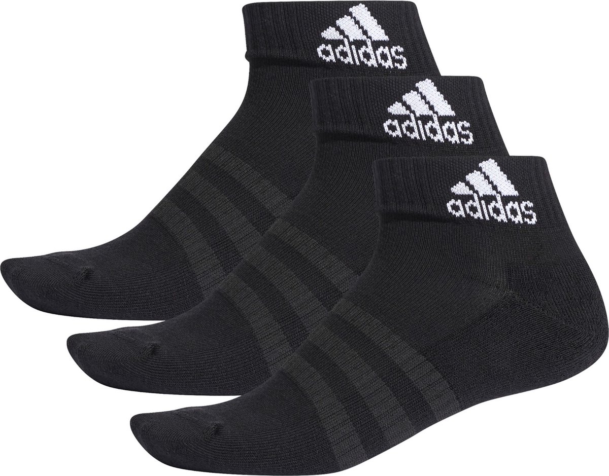 1200x939 adidas - Cushioned Ankle Sock 3P - Zwarte Sokken-40 - 42 - Afbeelding 1