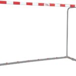 Set Aluminium Zaal/Handbal Doelen Verplaatsbaar 80x80 Mm Met 80x40mm Basis Top