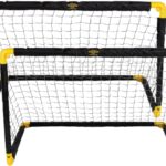 Umbro Voetbaldoel Set van 2 - Voetbalgoal 90 x 59 x 61 cm - Voetbal Goal Opvouwbaar - Makkelijk op te Bergen - Voetbal Training Doel voor Kinderen en Volwassenen - Zwart/ Geel