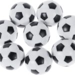 Set van 8 Mini Tafelvoetbal Ballen in Zwart en Wit - Perfect voor Tafelvoetbal Spelletjes en Competities