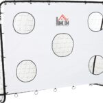 Collox Voetbaldoel met precisiedoek - Voetbalgoal - 240X88X174 cm - Zwart doel met wit doek