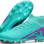 Voetbalschoenen voor buiten met spikes en hoge schacht, microvezel, voor wedstrijden en trainingen