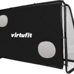VirtuFit Voetbaldoel Pro met Doelwand - Voetbalgoal - 170 x 110 cm - Doelwand met 2 open zones - Snelle montage - Voetbaldoel met gatendoek - Inclusief 4 grondankers