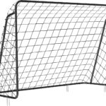 SONGMICS SZQ215BK - Voetbaldoel voor Kinderen - Metalen Buisframe en PE-Net - Snelle Montage - Voor Tuin Strand Park