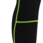 Geprofileerde kniebeschermer voor sport, uniseks, ideaal voor hardlopen en voetbal, maat L, zwart en neongroen, optimale bescherming en comfort