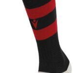 Macron Hoops Voetbalkousen - Zwart / Rood | Maat: 39/42