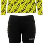 Uhlsport Progressive 28 Keeperset Kinderen - Fluogeel / Zwart | Maat: 140