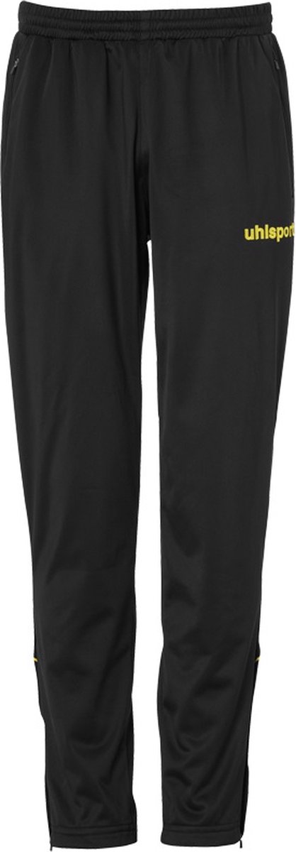 418x1200-3 Uhlsport Stream 22 Classic Trainingsbroek Zwart-Limoen Geel Maat M - Afbeelding 1