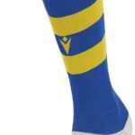 Macron Hoops Voetbalkousen - Royal / Geel | Maat: 43/46