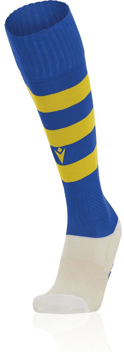 424x1200-8 Macron Hoops Voetbalkousen - Royal / Geel | Maat: 29/34 - Afbeelding 1