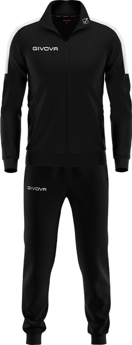 459x1200-1 Trainingspak Givova Revolution, Zwart/Wit , maat M - Afbeelding 1