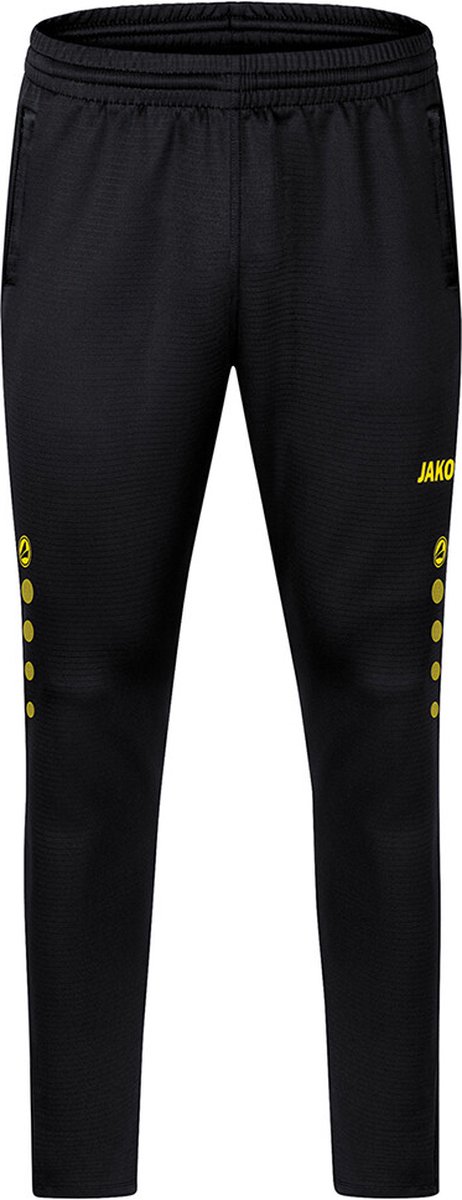 462x1200-17 Jako Challenge Trainingsbroek Kinderen - Zwart / Citroen | Maat: 164 - Afbeelding 1