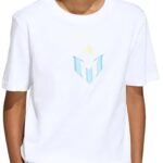 Adidas Messi Icon Graphic T-shirt Met Korte Mouwen Wit 15-16 Years Jongens