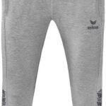 Erima Essential Team Sweatbroek Kinderen - Licht Grey Melange / Slate Grey | Maat: 152