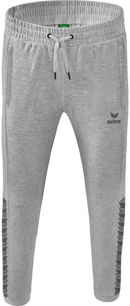 512x1200-1 Erima Essential Team Sweatbroek Kinderen - Licht Grey Melange / Slate Grey | Maat: 152 - Afbeelding 1