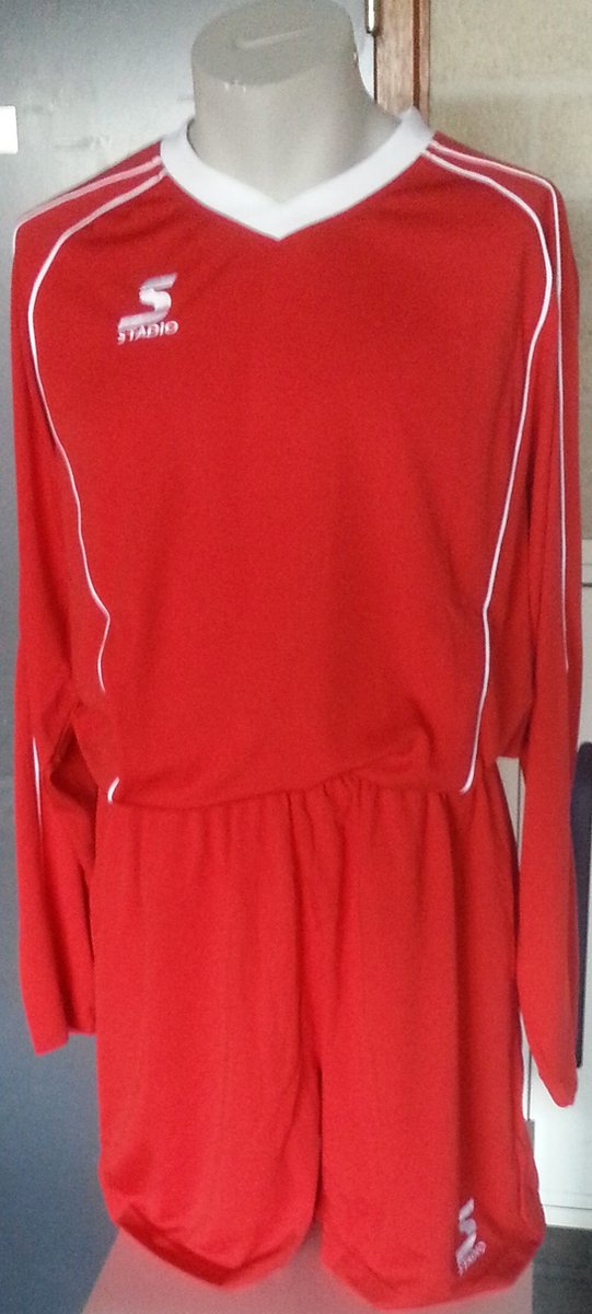 541x1200-1 Sporttenue/Voetbaltenue Stadio rood/wit maat XXL - Afbeelding 1