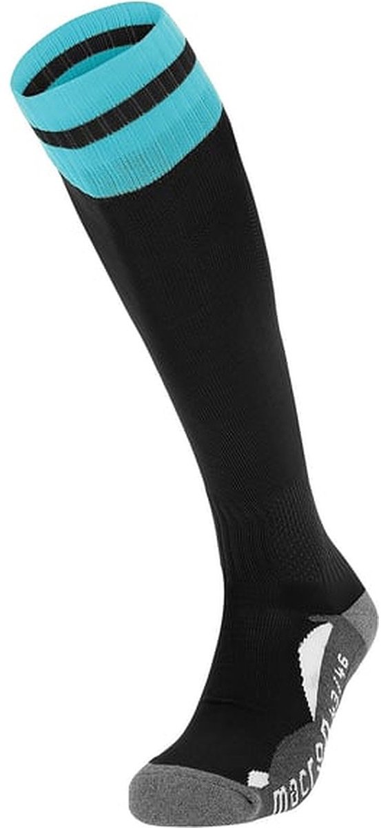 553x1200 Macron Azlon Voetbalkousen - Zwart / Hemelsblauw | Maat: 39/42 - Afbeelding 1