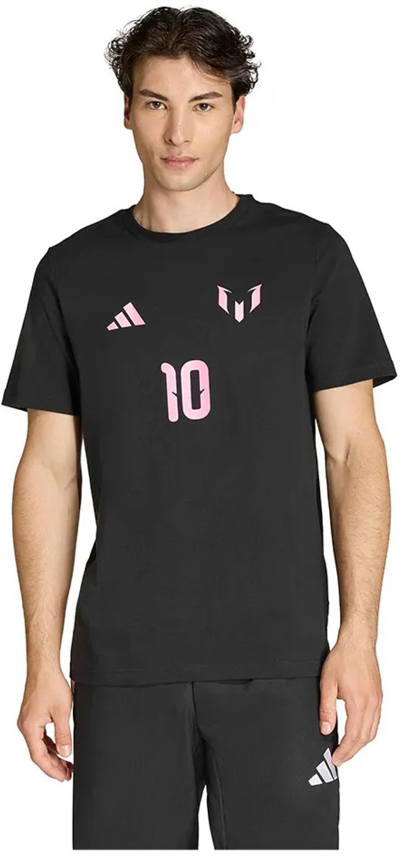 563x1200-1 Adidas Messi Name&number Graphic T-shirt Met Korte Mouwen Zwart S Man - Afbeelding 1