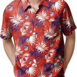 Herenshirt Korte Mouwen Bloemenprint Zomer Voetbalstijl
