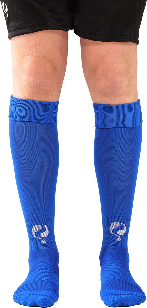 573x1200-6 Q1905 Evergreen Voetbalsokken - Blauw/Wit - Afbeelding 1