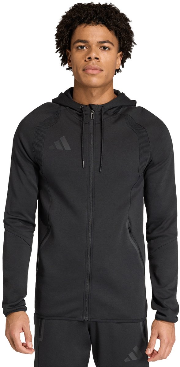 588x1200-1 adidas Sweater Heren Tiro 26 Travel Sweat Hoodie Zwart - Maat 2XL - Afbeelding 1