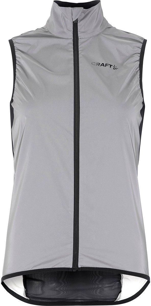 592x1200-1 Craft Adv Essence Lumen Mouwloos Fietswindjack Dames - Zilver Reflecterend | Maat: XL - Afbeelding 1