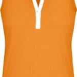 James & Nicholson poloshirt - mouwloos - dames - oranje - katoen L
