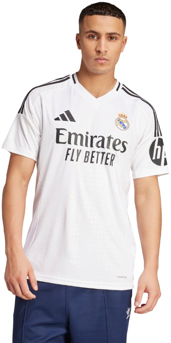 600x1200-12 adidas T-shirt Heren Real Madrid 24/25 Home Wit - Maat XL - Afbeelding 1