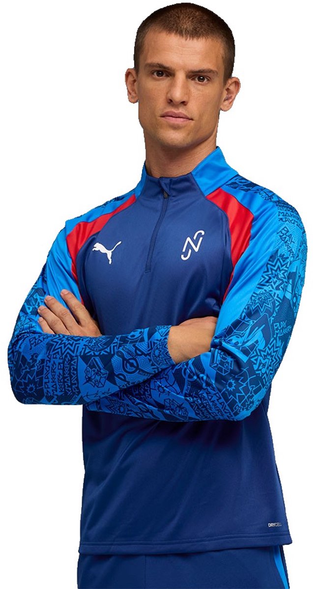 637x1200 Puma Neymar Jr Playmaker Sweatshirt Met Halve Rits Blauw XL Man - Afbeelding 1