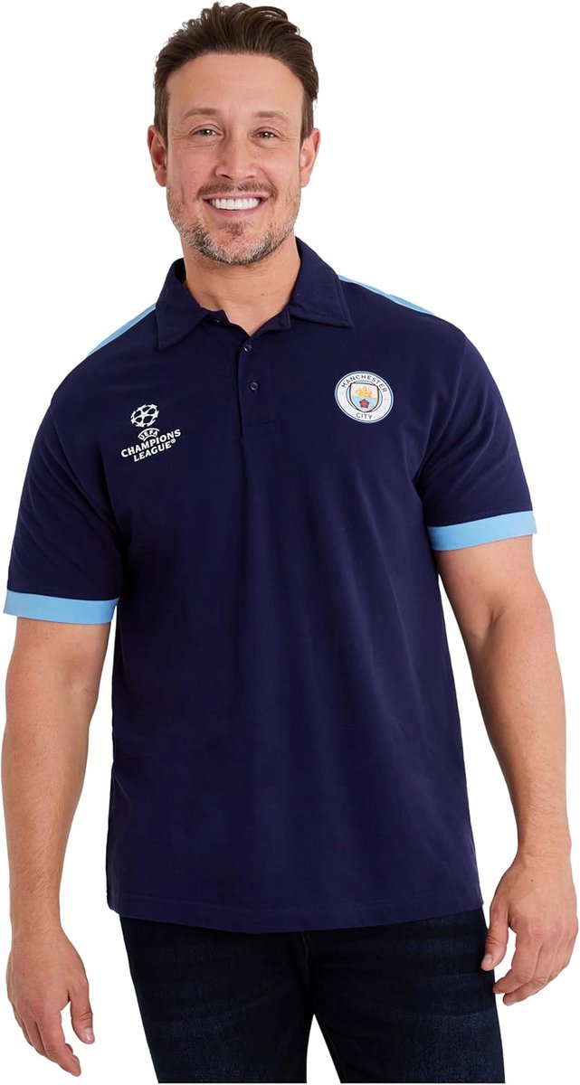 641x1200-4 Heren Poloshirt Korte Mouw Blauw met Kraag en Knoopjes - Voetbal Fan Kleding - Afbeelding 1