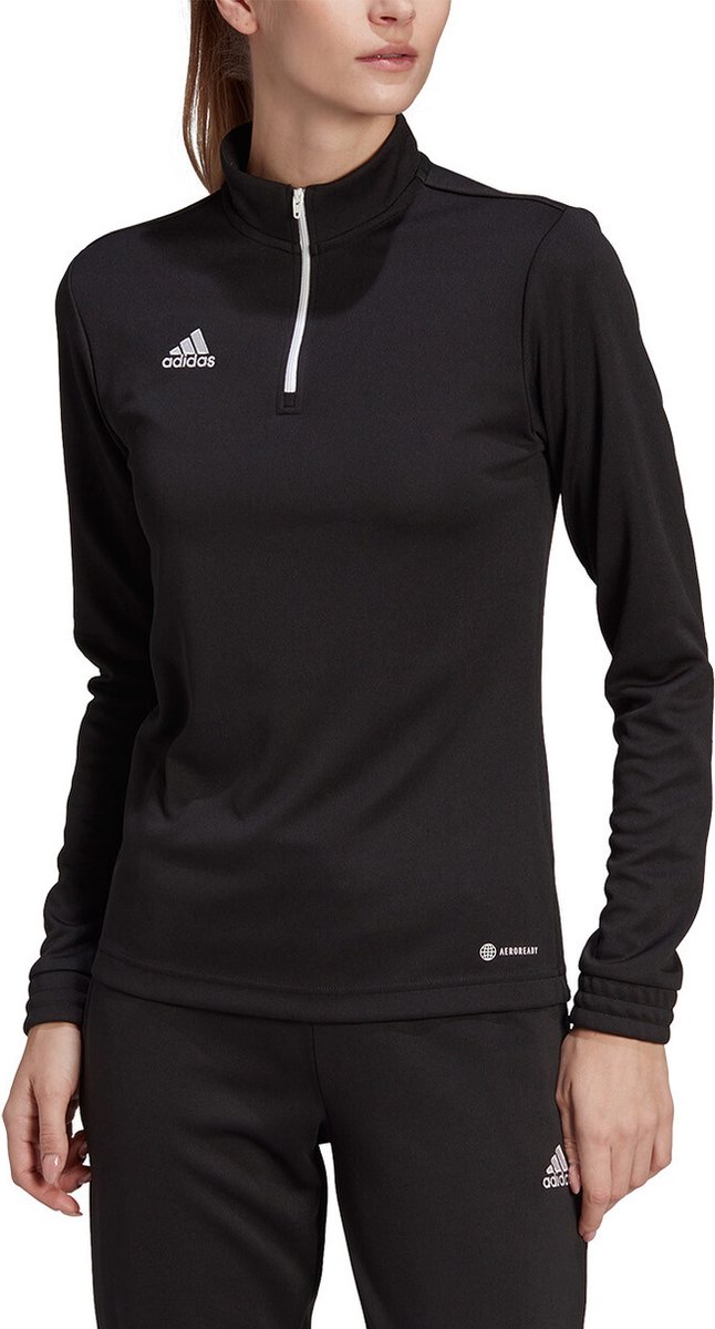 646x1200-2 adidas Performance Entrada 22 Trainingsshirt - Dames - Zwart- L - Afbeelding 1