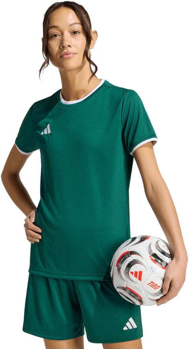 650x1200-5 adidas T-shirt Dames Entrada 26 Jersey Groen - Maat S - Afbeelding 1