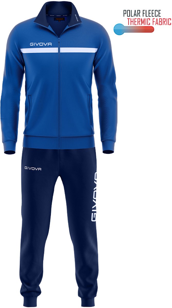 669x1200-1 Givova One Trainingspak Blauw M Man - Afbeelding 1