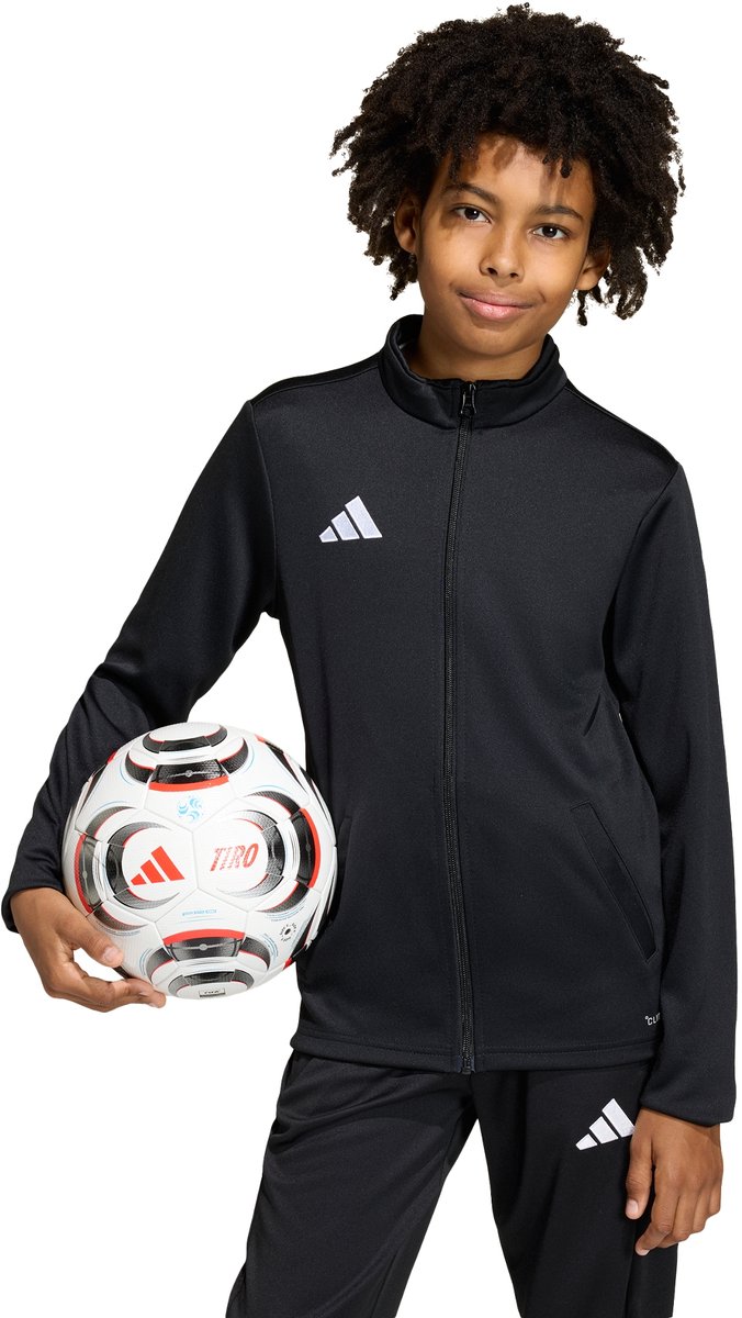 676x1200-4 Adidas Performance Entrada26 Trainingsjack Kids - Kinderen - Zwart - Afbeelding 1