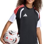 adidas T-shirt Kinderen Tiro 26 League Jersey Zwart-Rood - Maat 128cm